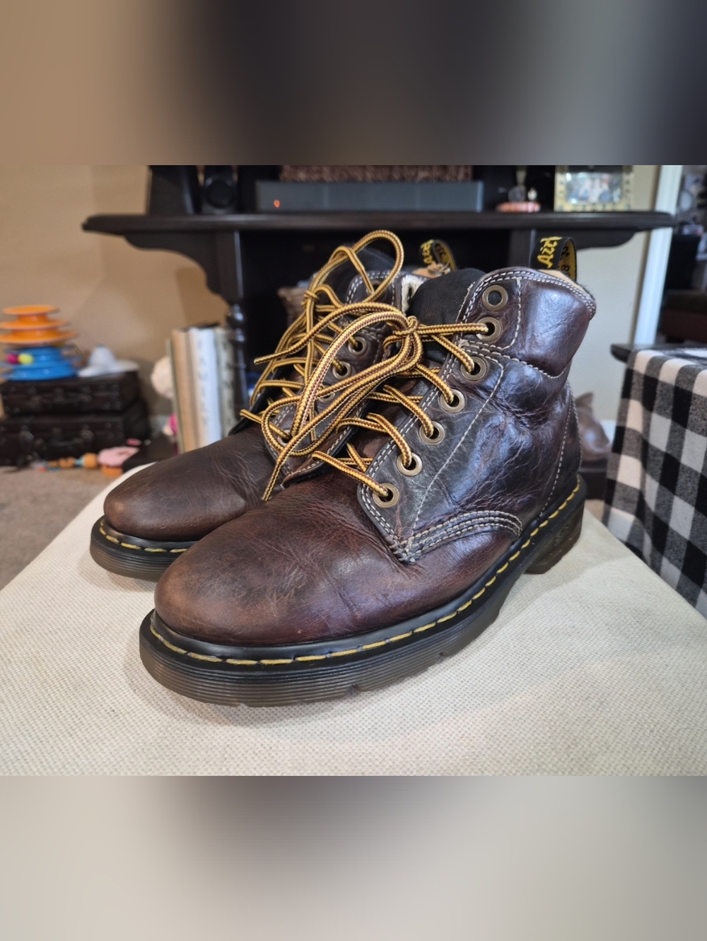 Men's Doc Martens Brown Leather Boots (11410) Sz. 10